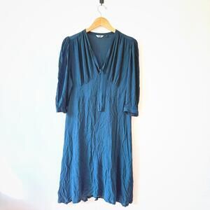 Peacock Blue Prarie Dress from Uniqlo - Size L